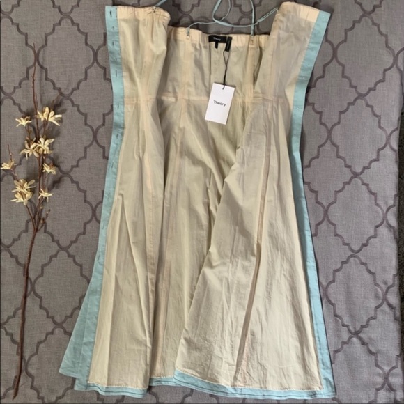 NWT-Theory Chic, Classic Beauty Wardrobe Staple! Sky Blue Button Front Day Dress - Picture 11 of 16